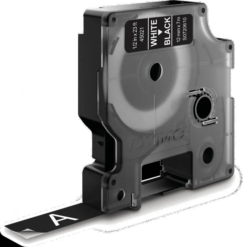 Cinta Dymo D1 12X7 Blanco/Negro