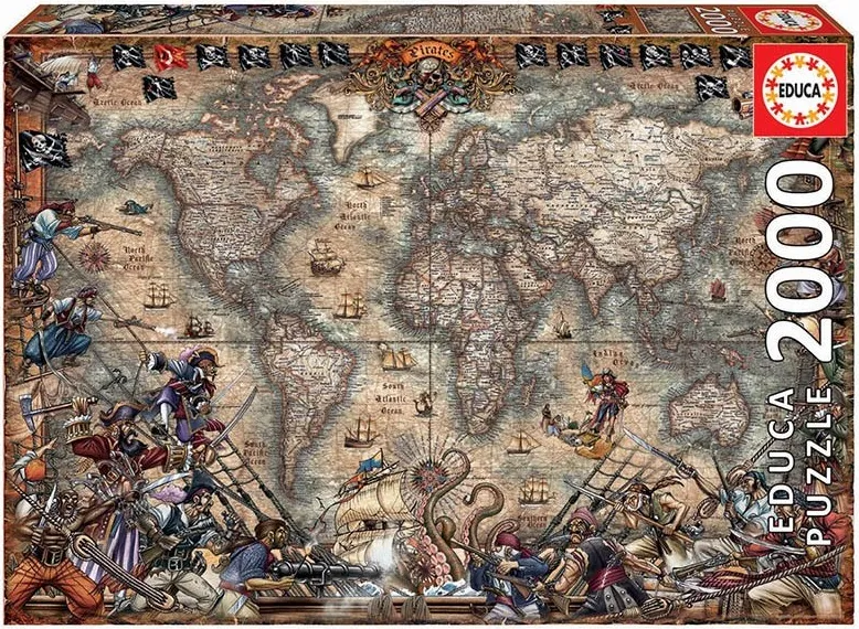 PUZZLE  2000 MAPA PIRATAS