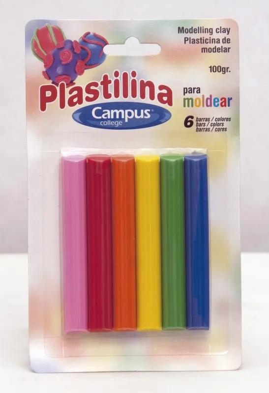 PLASTILINA CAMPUS 100 GR 6 COLORES