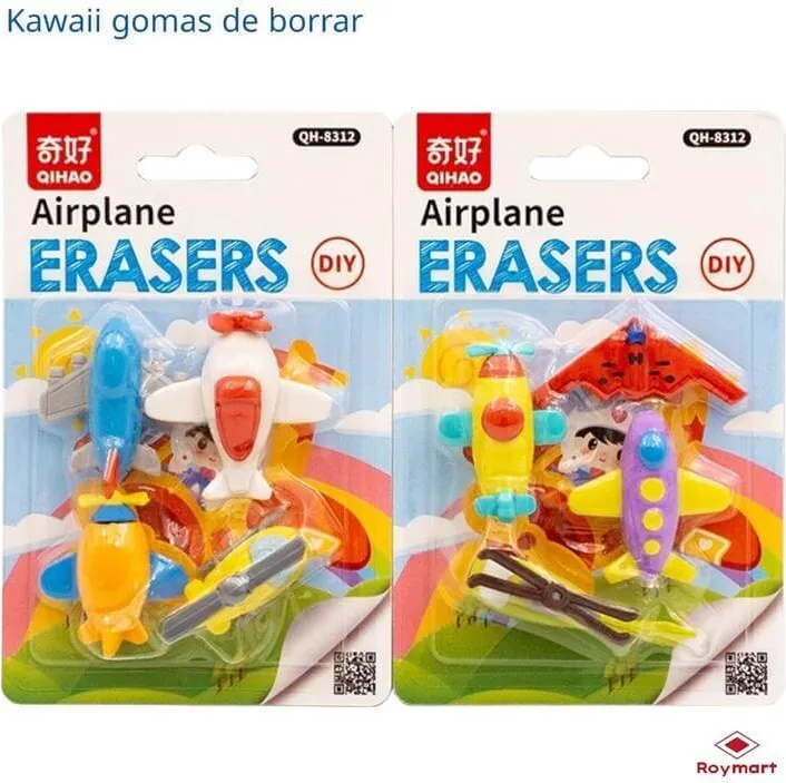 BLISTER GOMAS BORRAR AEROPLANOS SURTIDOS