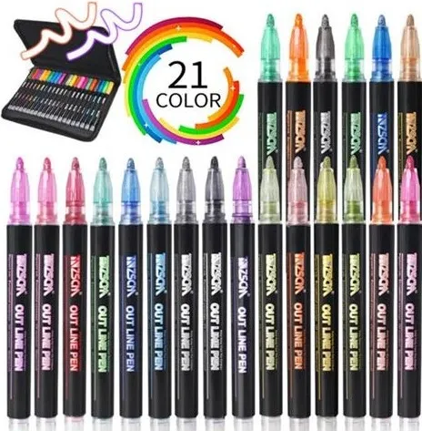 ROTULADORES OUTLINER BICOLOR 21 COLORES