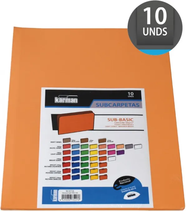 SUBCARPETA FOLIO KARMAN 180GR. NECTARINA