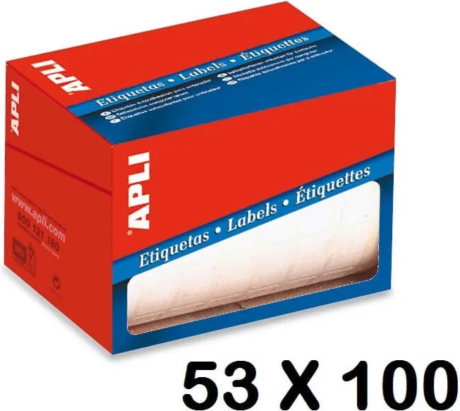 ETIQUETA ROLLO APLI 53X100