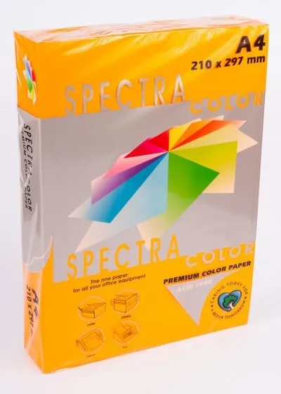 PAPEL A4 SPECTRA NARANJA 80GR 500H