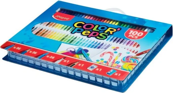 Estuche Rotulador-Lapices 100 Piezas