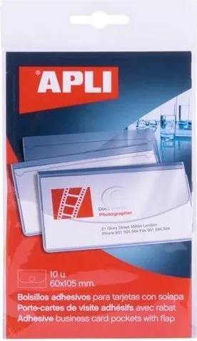 TARJETAS BOLSILLO ADHESIVO 10 UND