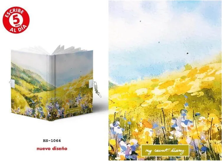 DIARIO A5 168 HOJAS CANDADO LANDSCAPE