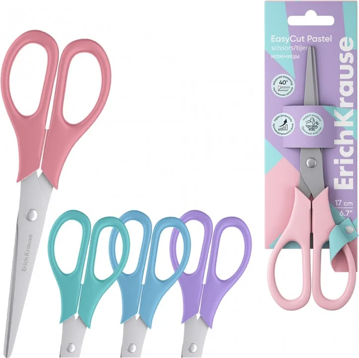 TIJERA 17CM ERICHKRAUSE PASTEL CORTE FACIL