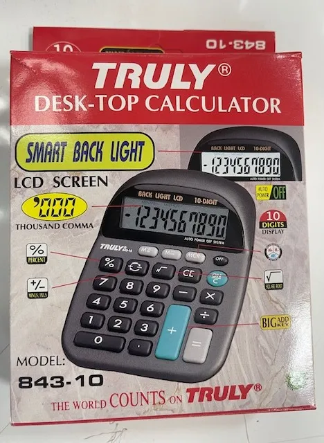 Calculadora Truly 10 Digitos Luz 843-10