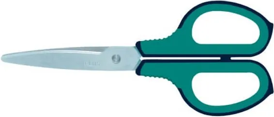 TIJERA PLUS OFFICE CURVE ACERO 18CM AZUL