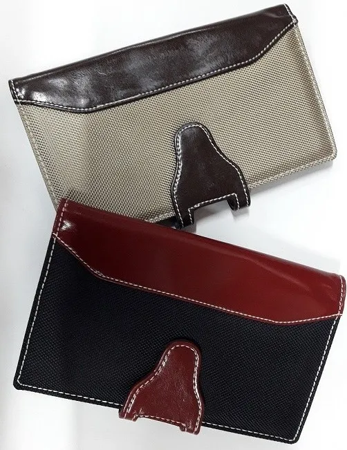 TARJETERO TELA BICOLOR 120 TARJETAS