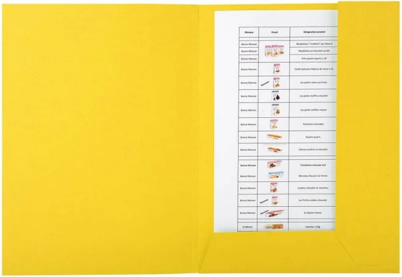 SUBCARPETA EXACOMPTA A4 2 SOLAPAS AMARILLO