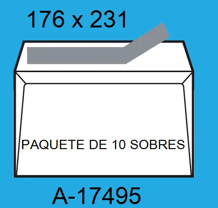 SOBRES SAM 176X231 BLANCO 10UN