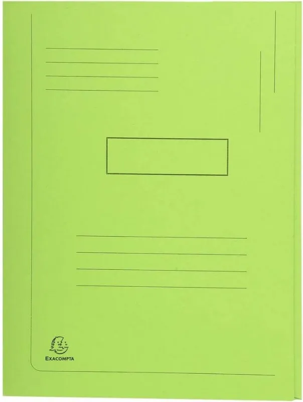 SUBCARPETA EXACOMPTA A4 2 SOLAPAS VERDE