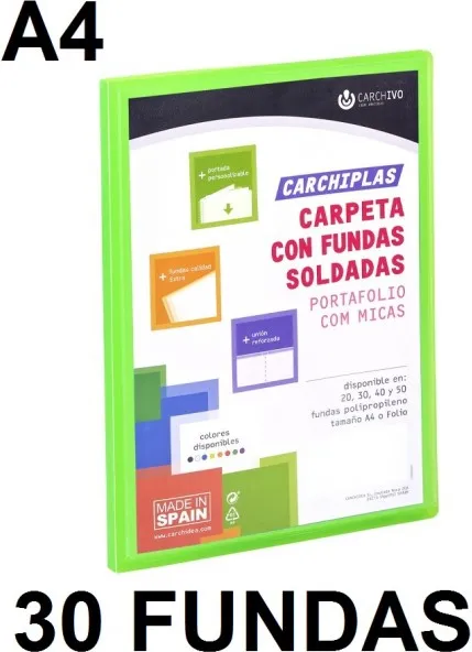 Carpeta 30 Fundas A4 Carchiplas Personaliz.lima