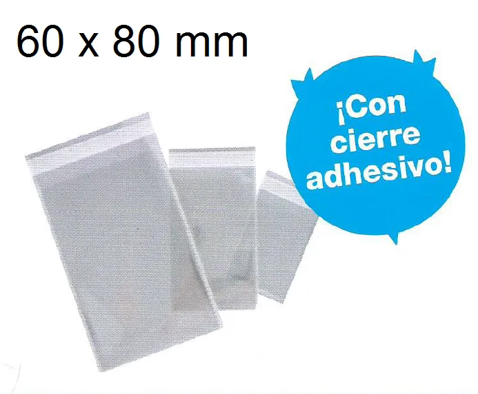 BOLSAS CIERRE ADHESIVO 60X80 POLIPROPILENO