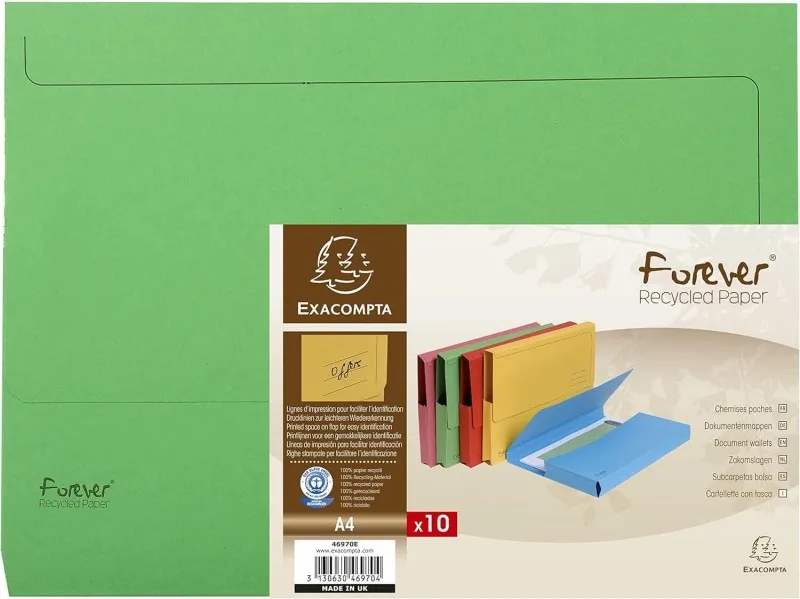 SUBCARPETA EXACOMPTA A4 BOLSA VERDE