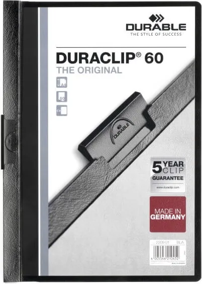 Dossier Pinza Duraclip A4 60H Negro