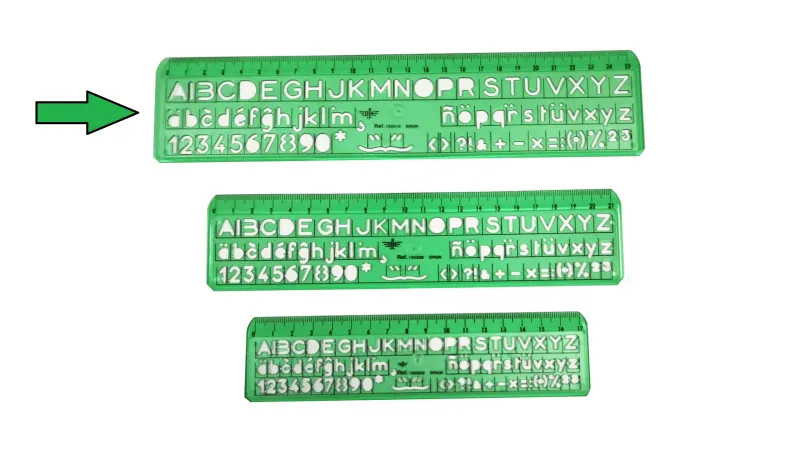 Plantilla Dfh Letras 10 mm