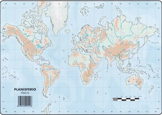 Mapas Planisferio Físico