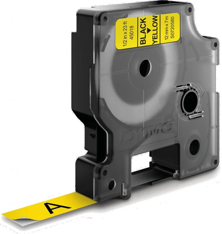 Cinta Dymo D1 12X7 Negro/Amarillo