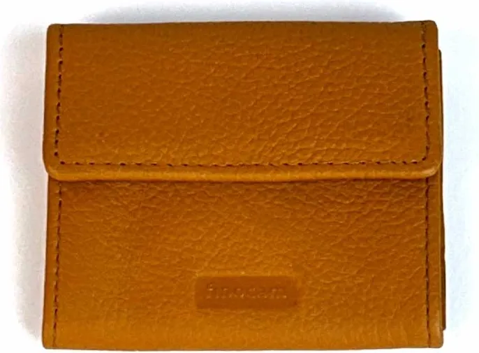 PORTAMONEDAS FINOCAM PIEL MEDA MOSTAZA