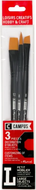 Pinceles Campus Manualidades Blister 3 L