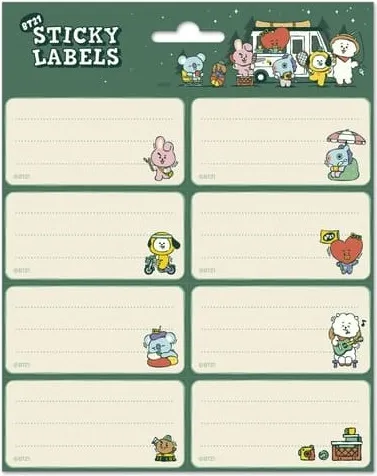 Etiquetas Adhesivas BT21 Outdoor Weekend