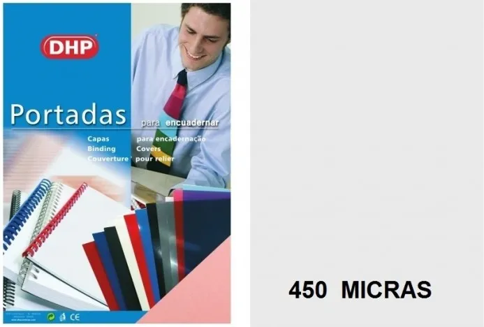 PORTADA A4 DHP 450 MICRAS TRANSPARENTE