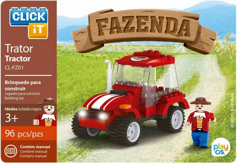 JUEGO BLOQUES CLICK-IT TRACTOR 96 PZS