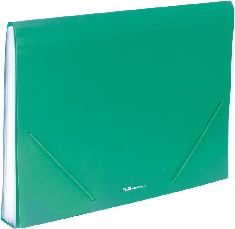 Carpeta Clasificadora PLUS Office A4 Verde 12 Separadores