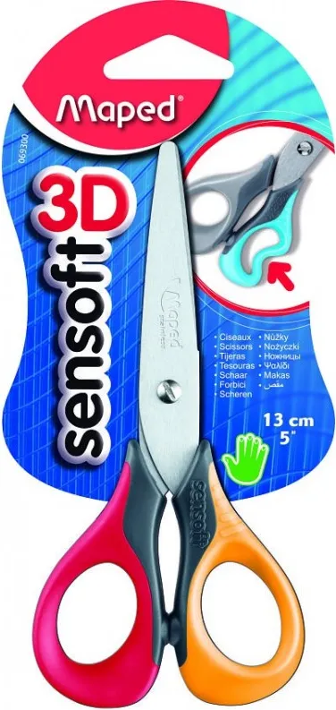 Tijera Sensoft 13cm Blister