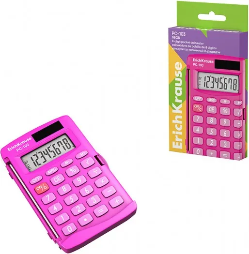 CALCULADORA BOLSILLO 8 DIGITOS ERICH KRAUSE PC-103 ROSA