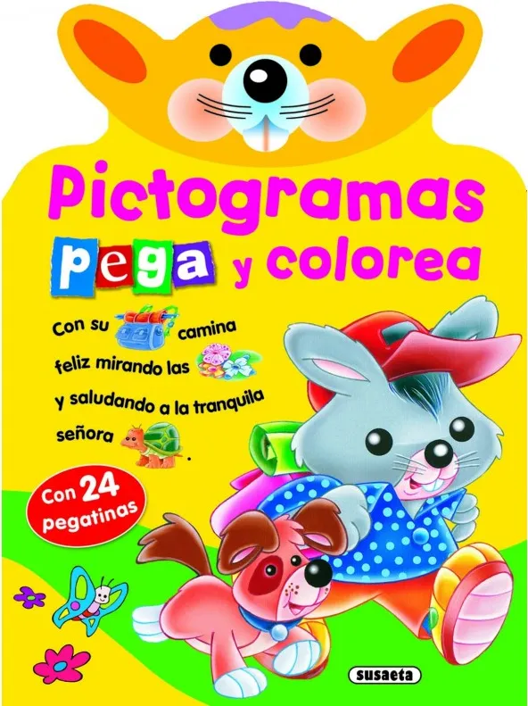 Pictogramas Pega y Colorea -  Conejo Andy