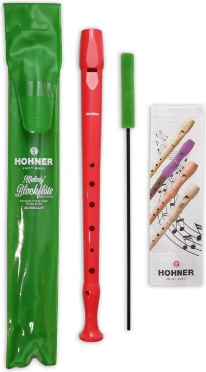 Flauta Hohner 9508 Plástico Rojo