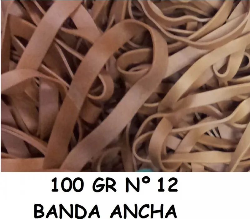 Gomas Elásticas 100GR Ancha Nº12