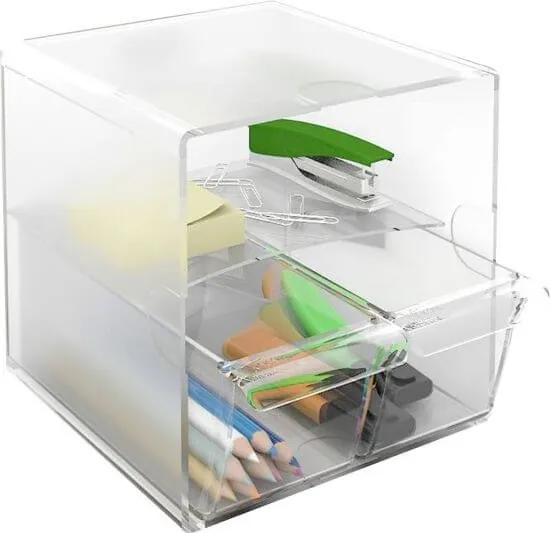 ARCHICUBO TRANSPARENTE 6706 (2 CAJONES/ 1 COMPARTIMENTO)