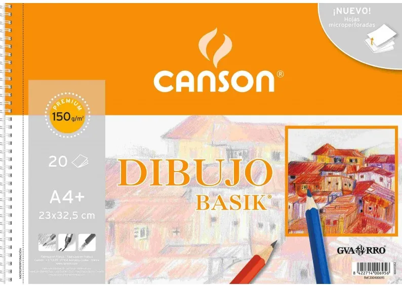 BLOC DIBUJO BASIK A4 LISO 150GR