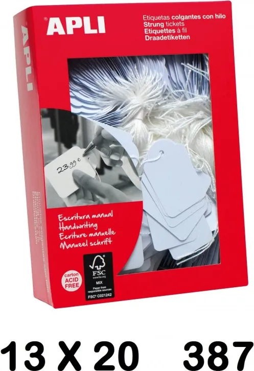 ETIQUETAS COLGANTES 13X20