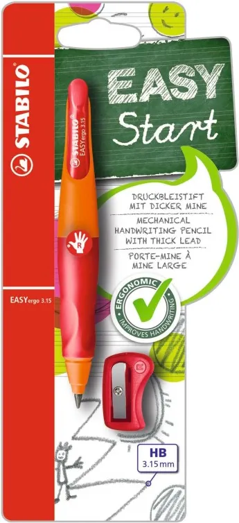 PORTAMINAS STABILO ROJO DIESTROS