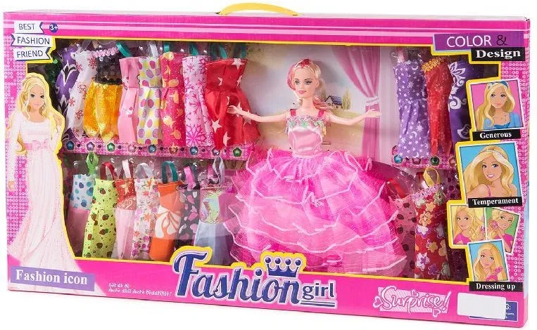 Muñeca con Vestidos Caja