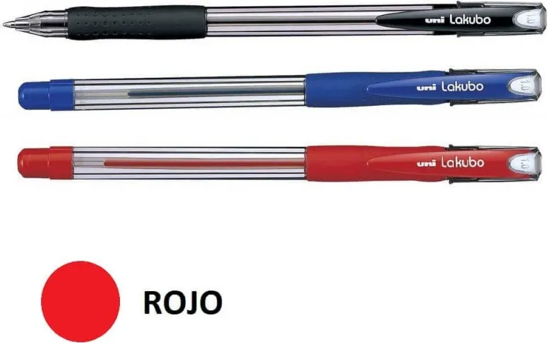 BOLÍGRAFO UNI LAKUBO ROJO