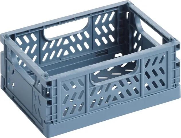 Caja Plegable y Apilable Monocolor Azul Rey