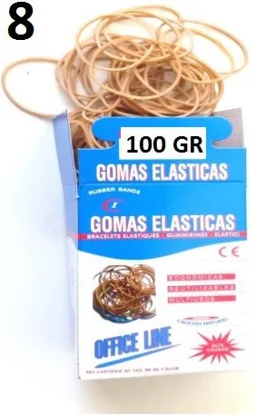Gomas Elásticas 100GR Nº8