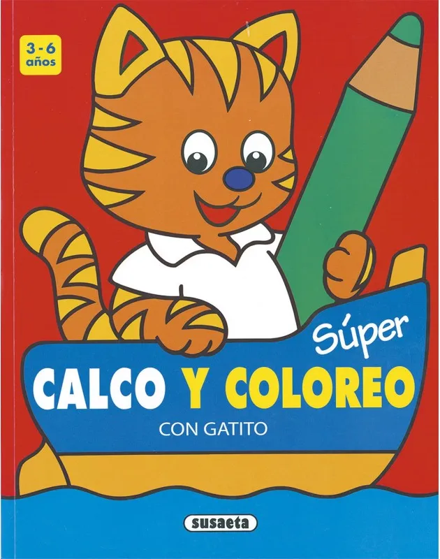 Super Calco y Coloreo con Gatito