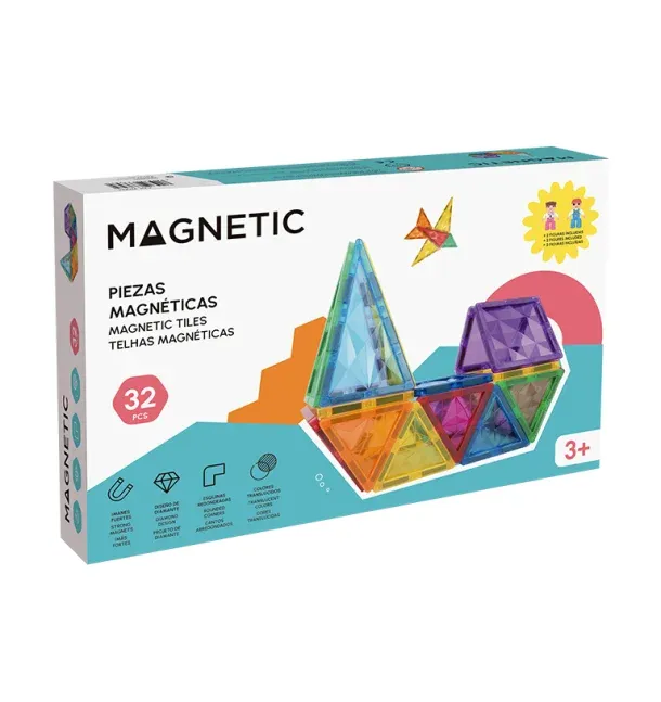 Juego Construcción Magnetics 32 Piezas