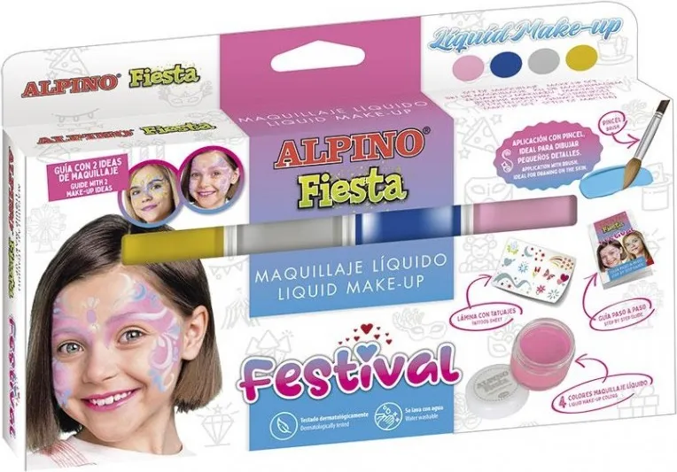Set Maquillaje Liquido 4 Colores Festival