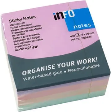 NOTAS ADHESIVAS CUBO 75X75 HARMONY