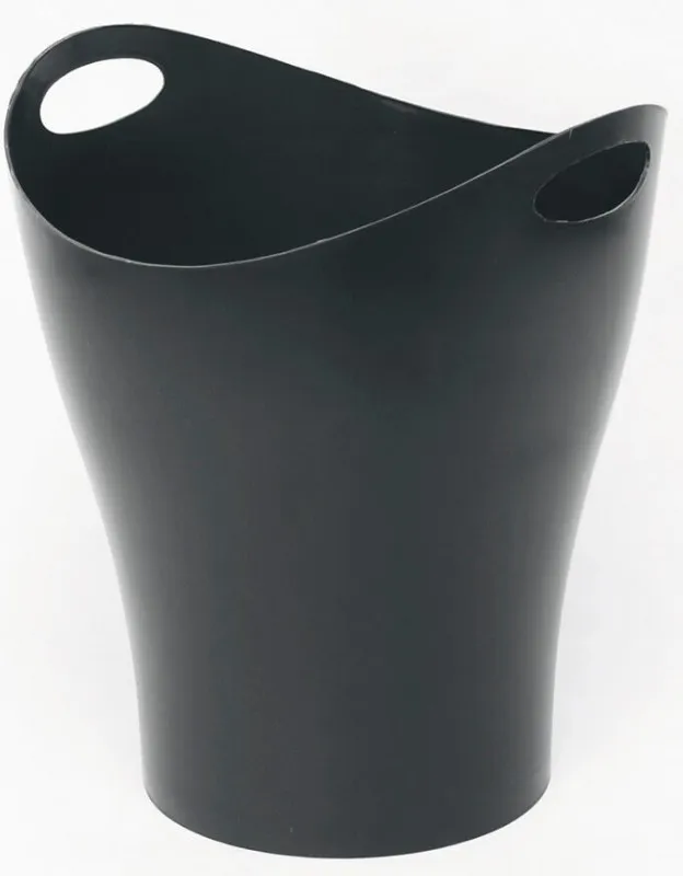 Papelera PLUS Plastico Oval Negra