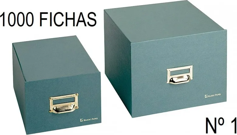 Fichero Cartón Verde Nº 1 1000 Fichas
